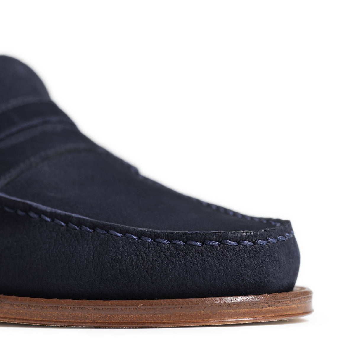 パラブーツ / 【初のレザーソール】CORAUX ヌバック デッキシューズ/187240 NUBUCK NAVY