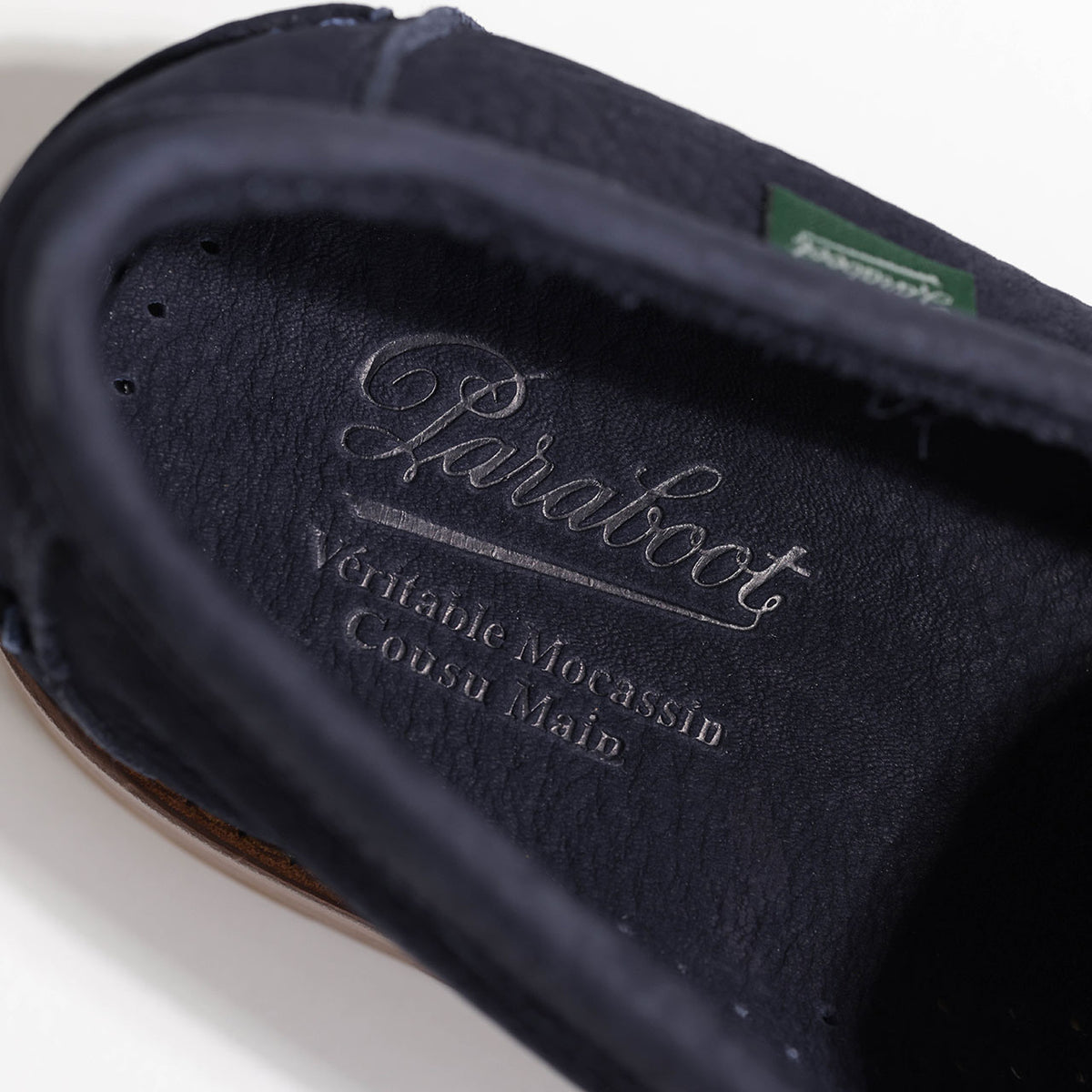 パラブーツ / 【初のレザーソール】CORAUX ヌバック デッキシューズ/187240 NUBUCK NAVY