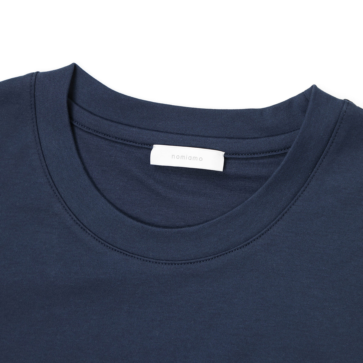 ノミアモ / 40ゲージ スーピマ コットン クルーネック カットソー/WDF加工/ALBINI社/NOM 1S NAVY