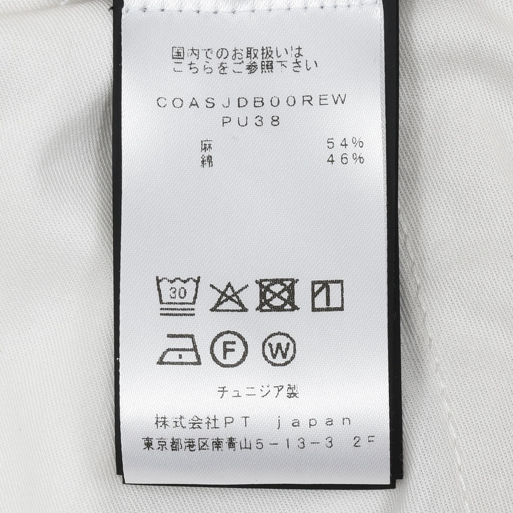 PT TORINO(ピーティートリノ) ReWorked リネンコットン ノープリーツワイドパンツ MICHAEL/PU38