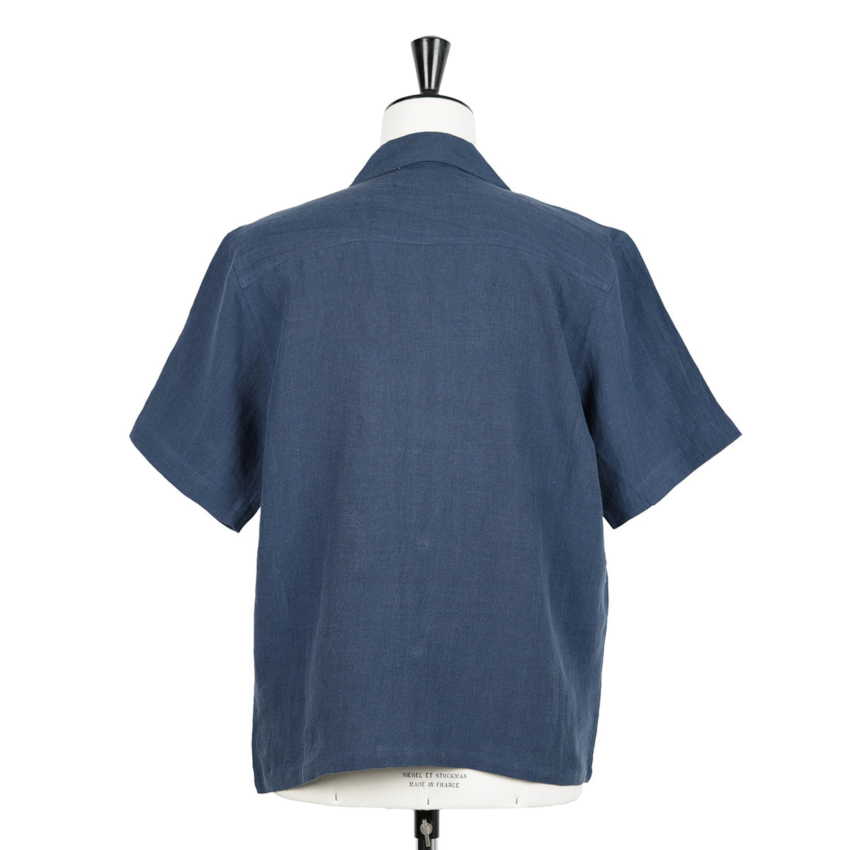 ミーコレクション / オープンカラー 刺繍 リネン シャツ/SHIRT SUBHA NAVY