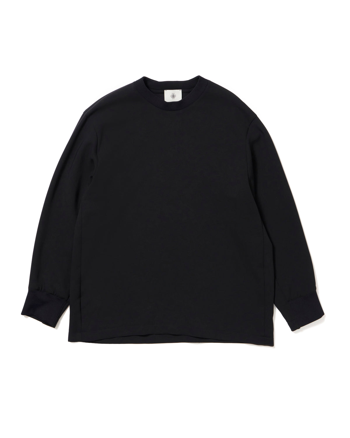 イスピラ / SH-IS-AS-0-009 スウェットライク ロングスリーブT-SHIRT / ブラック