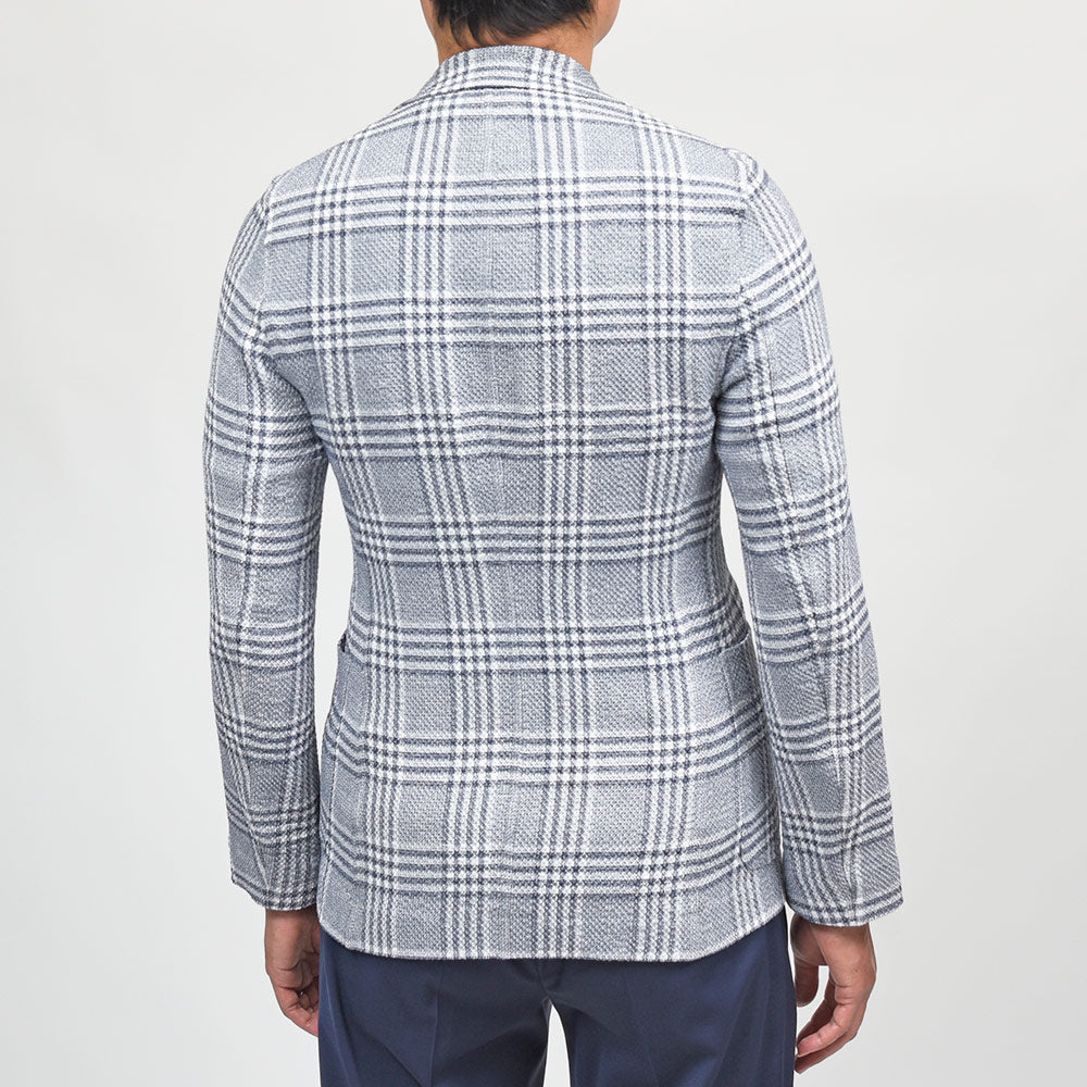 CIRCOLO 1901(チルコロ1901) S.JACKET リネンコットンナイロン ストレッチ グレンチェック シングルシャツジャケット