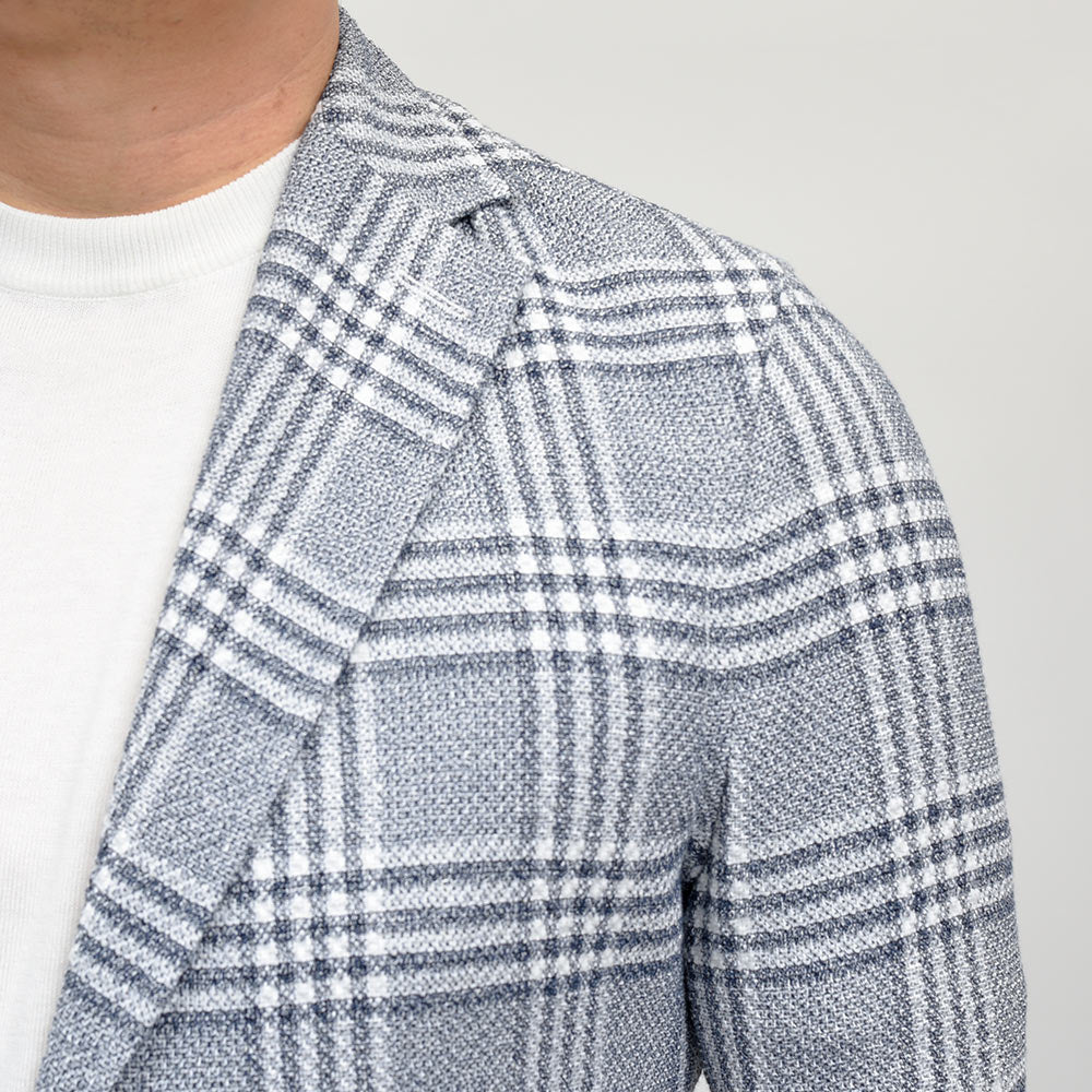 CIRCOLO 1901(チルコロ1901) S.JACKET リネンコットンナイロン ストレッチ グレンチェック シングルシャツジャケット