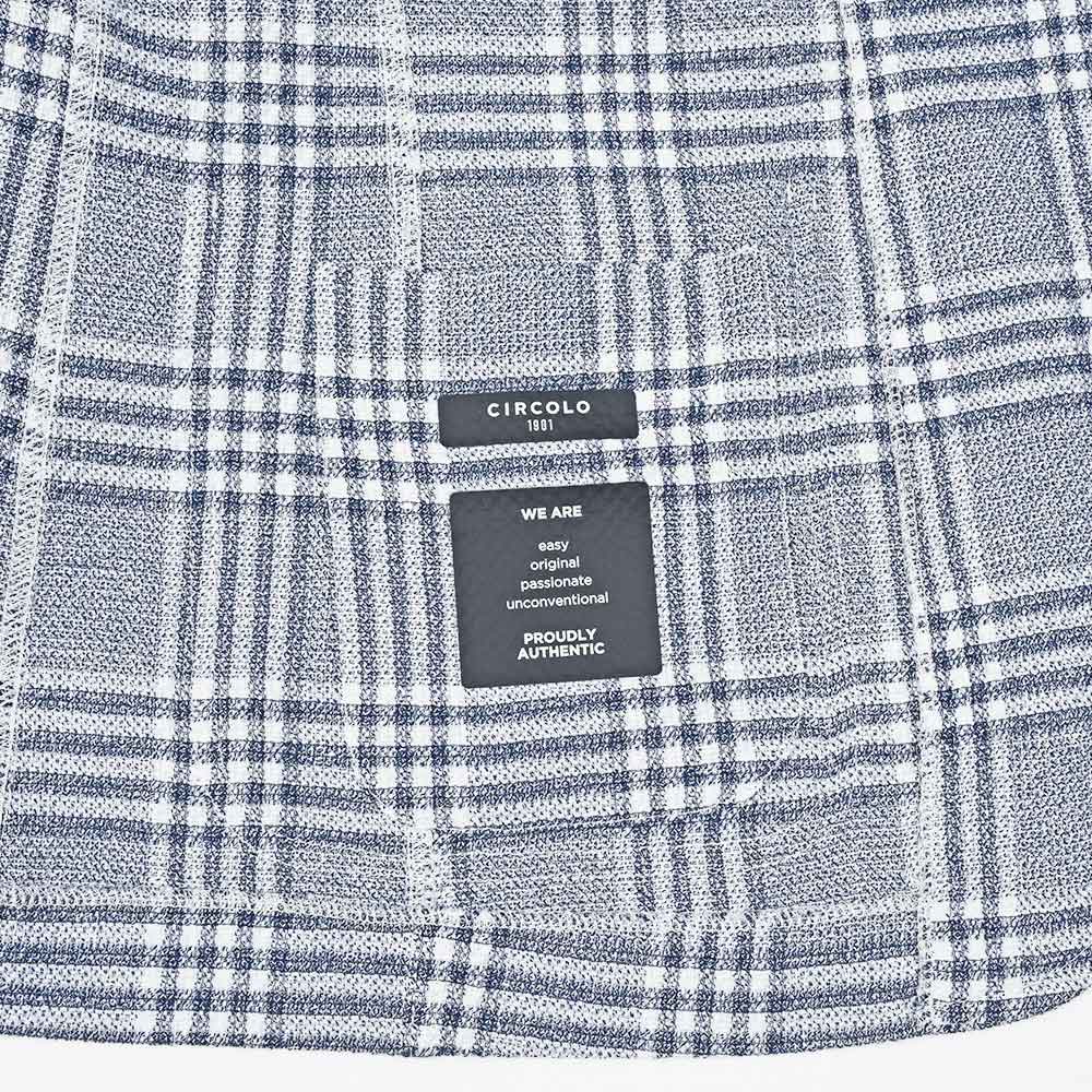 CIRCOLO 1901(チルコロ1901) S.JACKET リネンコットンナイロン ストレッチ グレンチェック シングルシャツジャケット