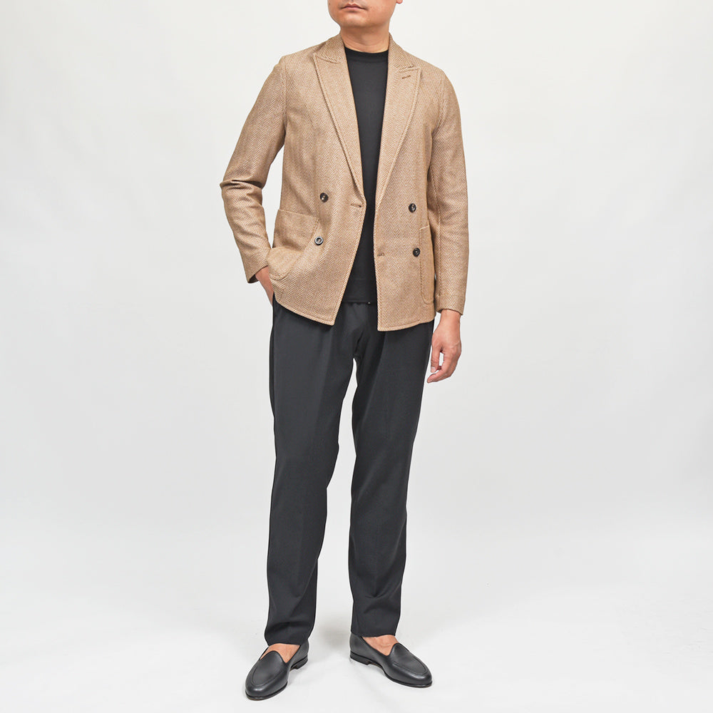 CIRCOLO 1901(チルコロ1901) S.JACKET コットン ジャージー ヘリンボーン ダブルシャツジャケット