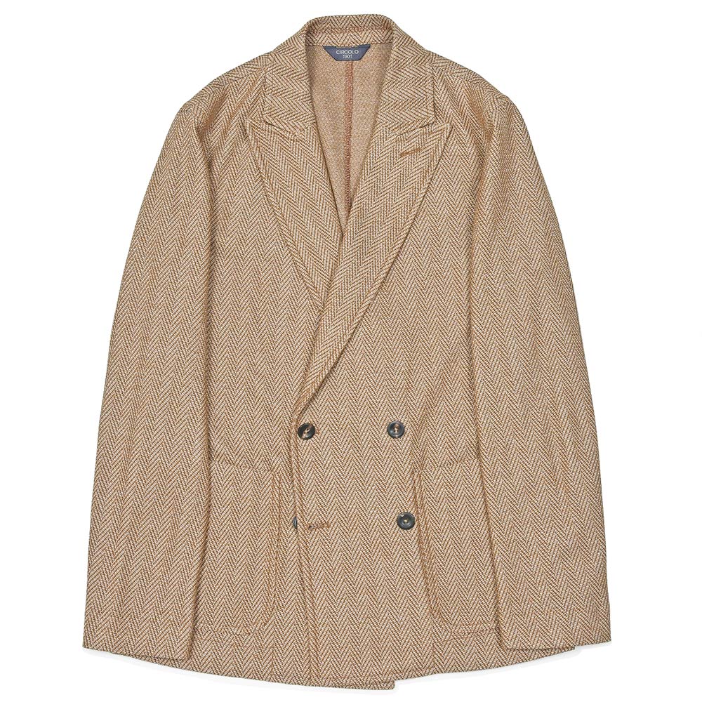 CIRCOLO 1901(チルコロ1901) S.JACKET コットン ジャージー ヘリンボーン ダブルシャツジャケット