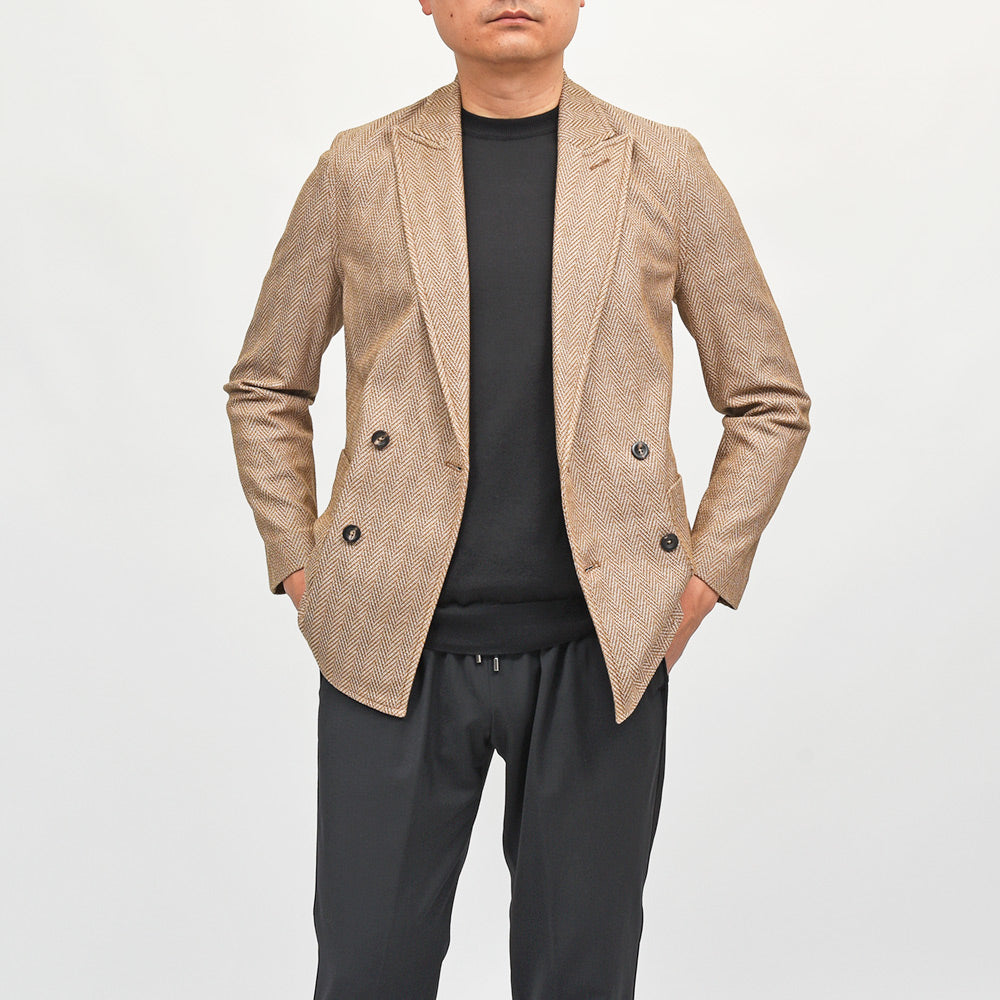 CIRCOLO 1901(チルコロ1901) S.JACKET コットン ジャージー ヘリンボーン ダブルシャツジャケット