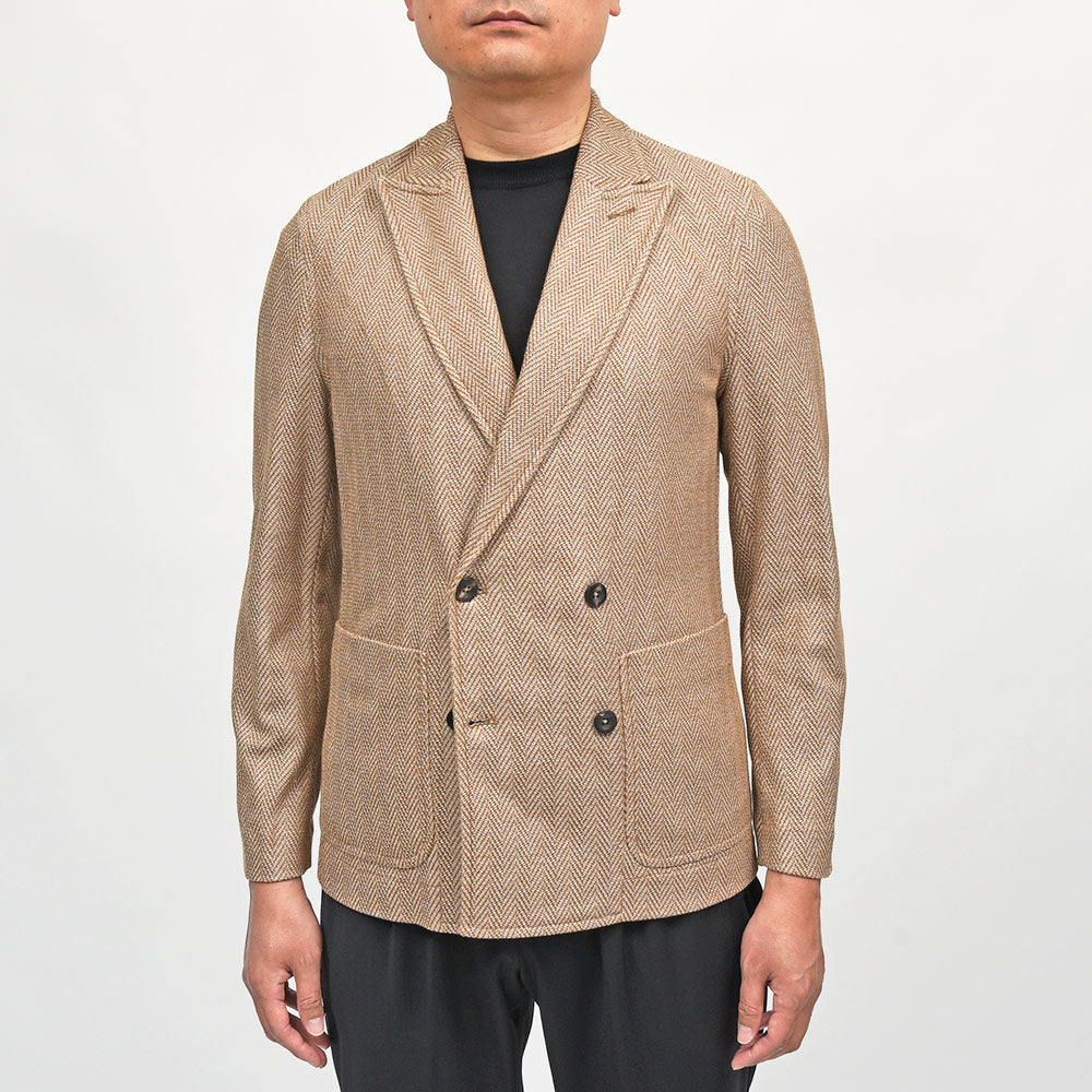 CIRCOLO 1901(チルコロ1901) S.JACKET コットン ジャージー ヘリンボーン ダブルシャツジャケット