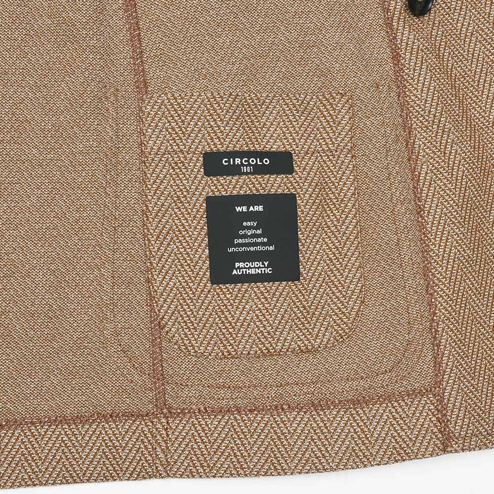 CIRCOLO 1901(チルコロ1901) S.JACKET コットン ジャージー ヘリンボーン ダブルシャツジャケット