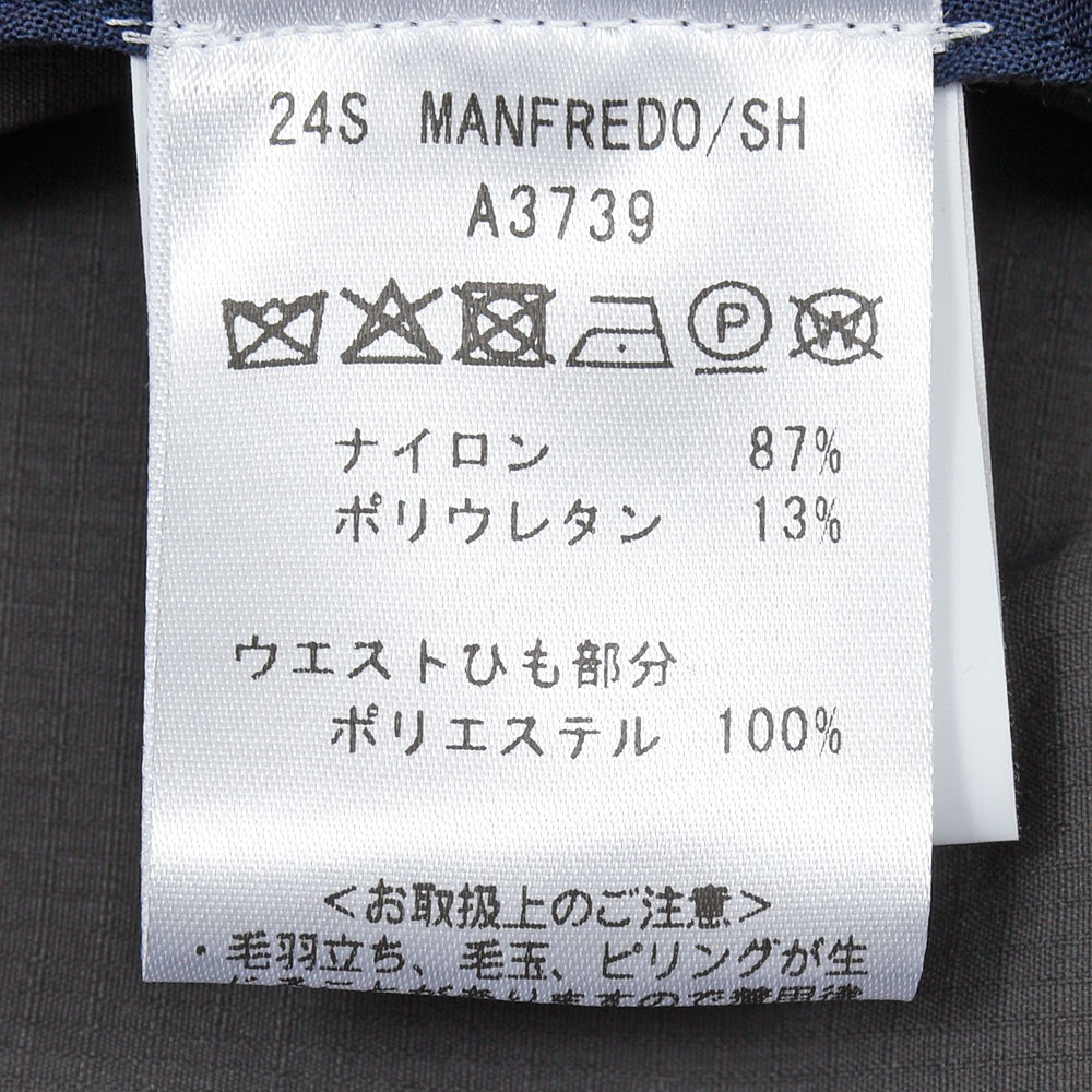 giabsarchivio(ジャブスアルキヴィオ) MANFREDO シャカヌメリップストップ ストレッチ ノープリーツショートパンツ A3739