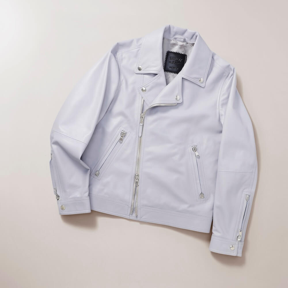 エンメティ / 【着数限定販売】BR別注 スペシャルナッパレザー ダブルライダース/GABRIELE_BR/L.LAVENDER