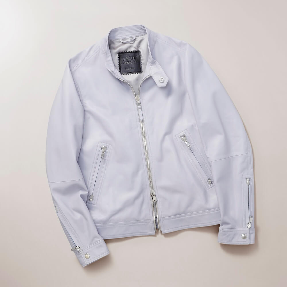 エンメティ / 【着数限定販売】BR別注 スペシャルナッパレザー シングルライダース/MASSIMO_BR/L.LAVENDER