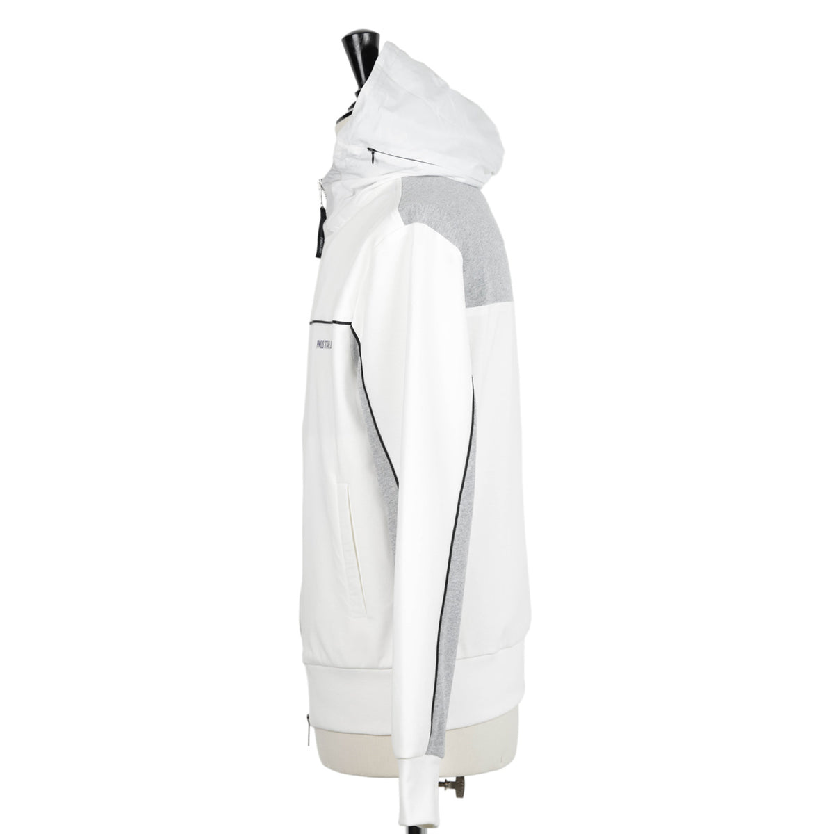 ピーエムディーエス / コットン ポリエステル ジップアップ パーカー/ABEL JK3849 T773 WHITE/GRAY