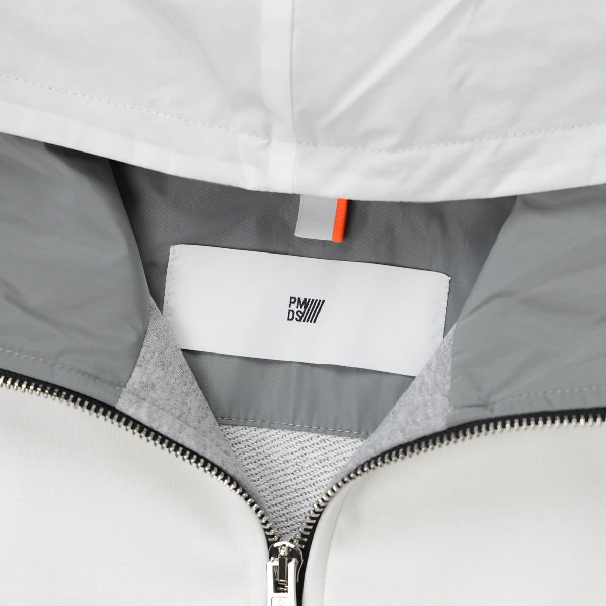 ピーエムディーエス / コットン ポリエステル ジップアップ パーカー/ABEL JK3849 T773 WHITE/GRAY