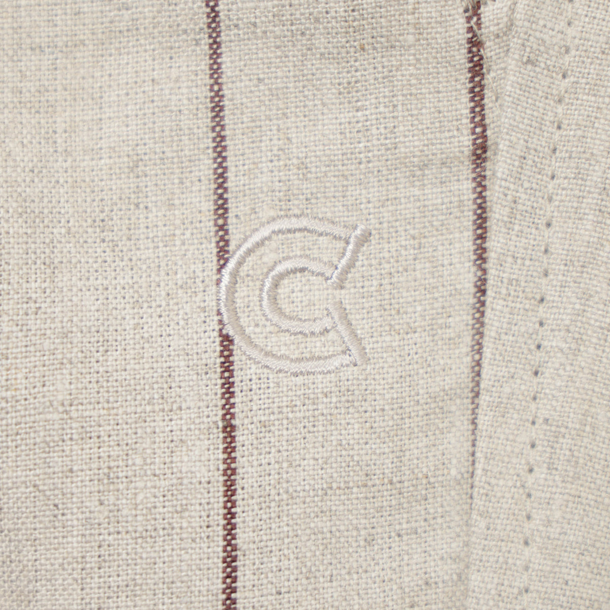 コロニークロージング / ストライプ リネン パンツ ウエストゴム/CC2601-PT02-01/BEIGE