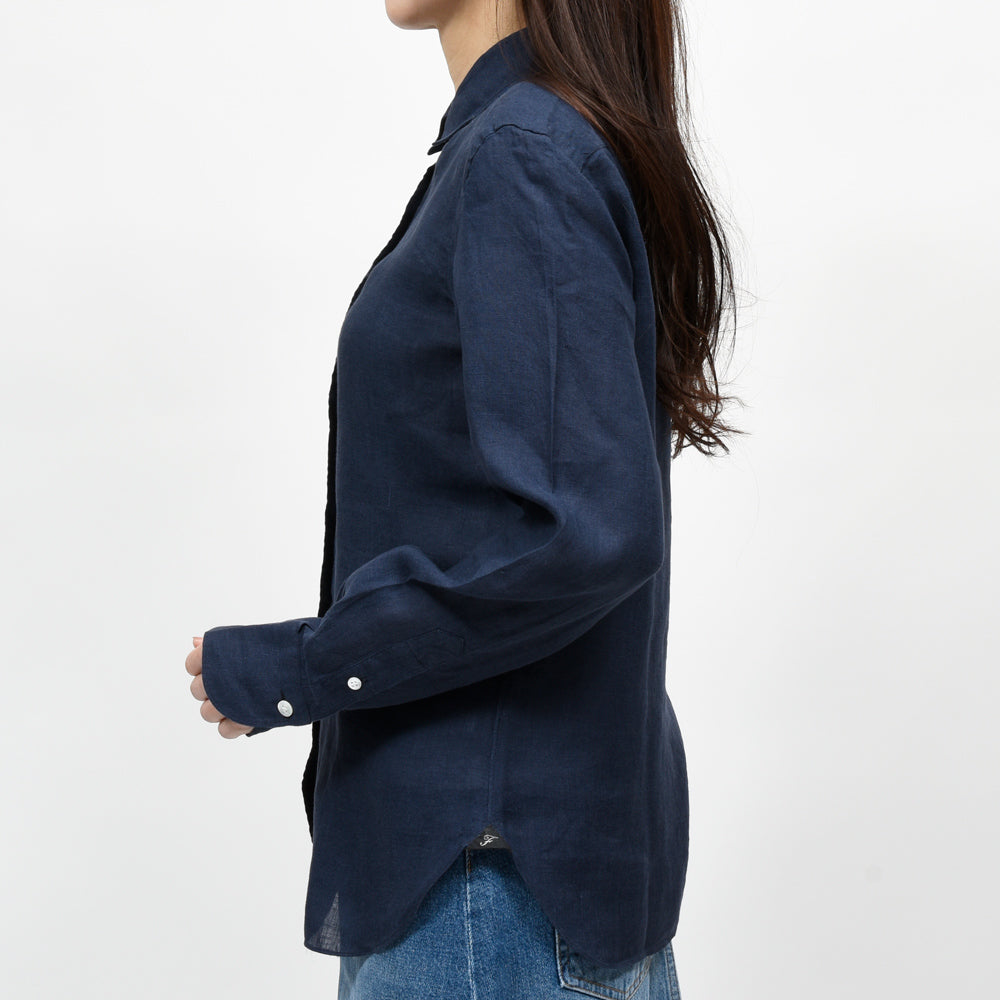 Finamore(フィナモレ) C0649/C0650 ZOE リネンソリッドシャツ