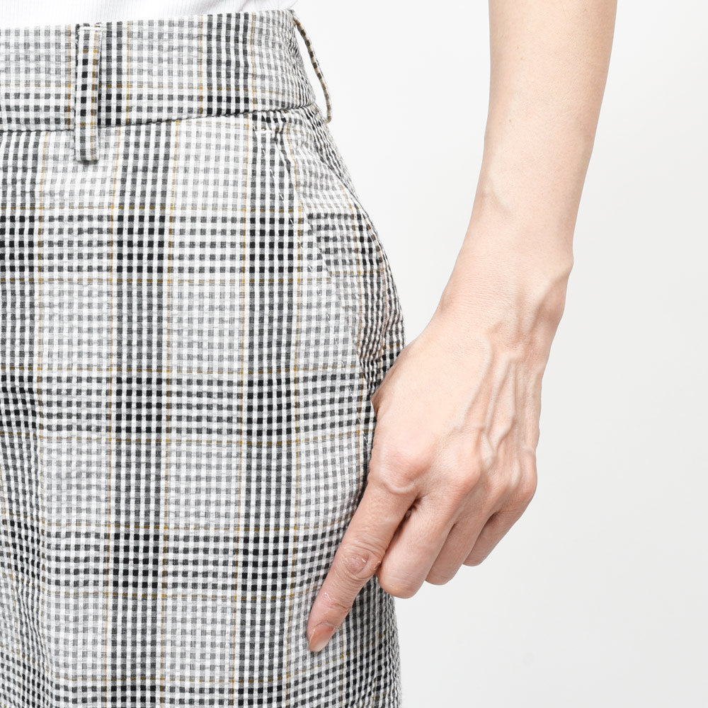 BERNARD ZINS(ベルナール ザンス) CHLOE/61522 シアサッカーチェックパンツ