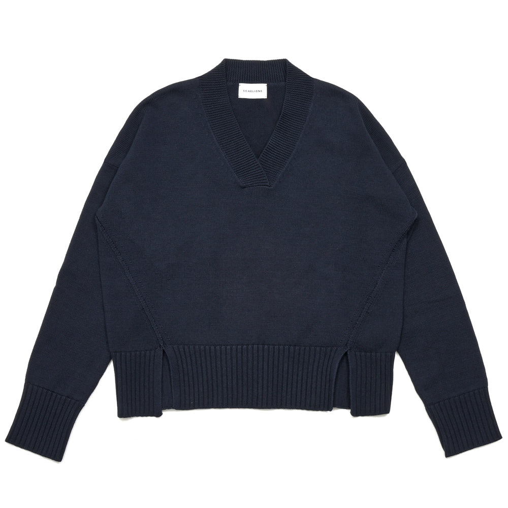 SCAGLIONE(スカリオーネ) DSC025 ソフトコットンリブVネック