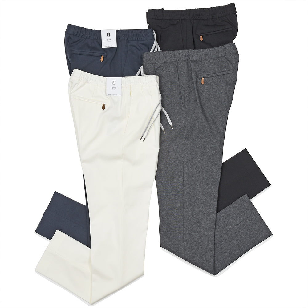 PT TORINO(ピーティー トリノ) サマージャージー ストレッチ 1プリーツシャーリングパンツ SOFT FIT/VD02