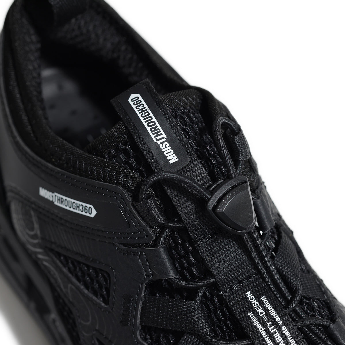 モイスルー360 / 厚底 レースアップ 高通気メッシュ ローカットスニーカー/CAICIAS BLK