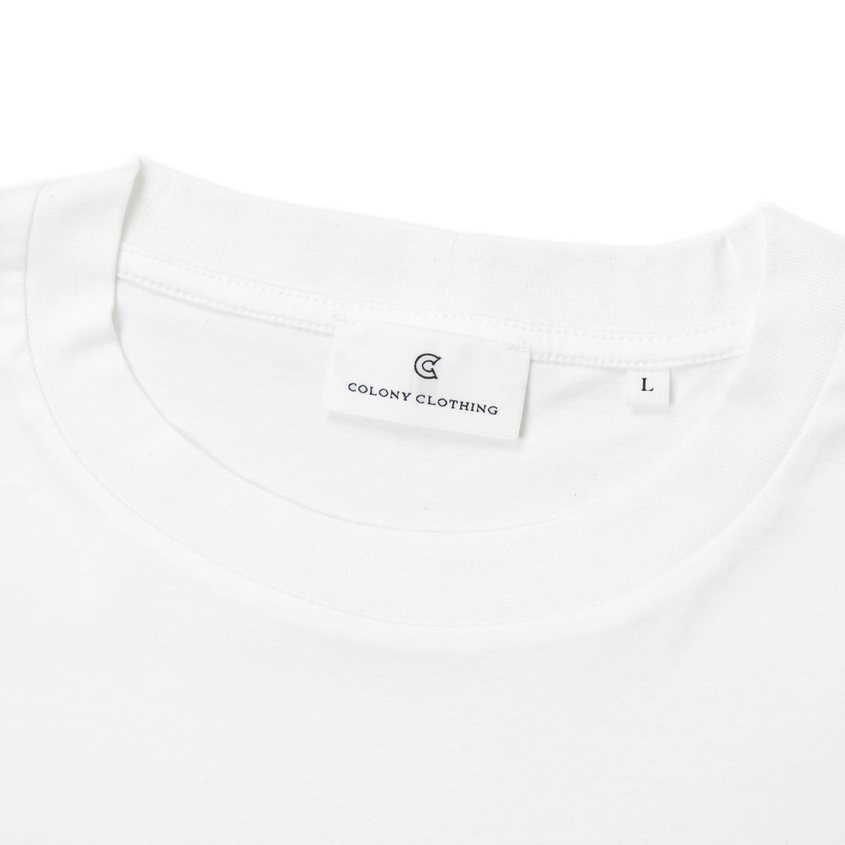 コロニークロージング / クルーネック ポケット Tシャツ/CC2401-T01 WHITE
