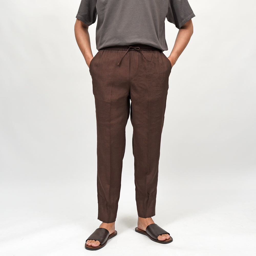 BONHEUR(ボネール) SAN VITO リネンレーヨンウール シャーリングパンツ