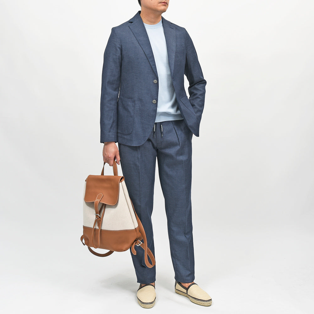 Charles et Charlus(シャルル エ シャルリュス) Marcel グレインレザー×キャンバス バックパック