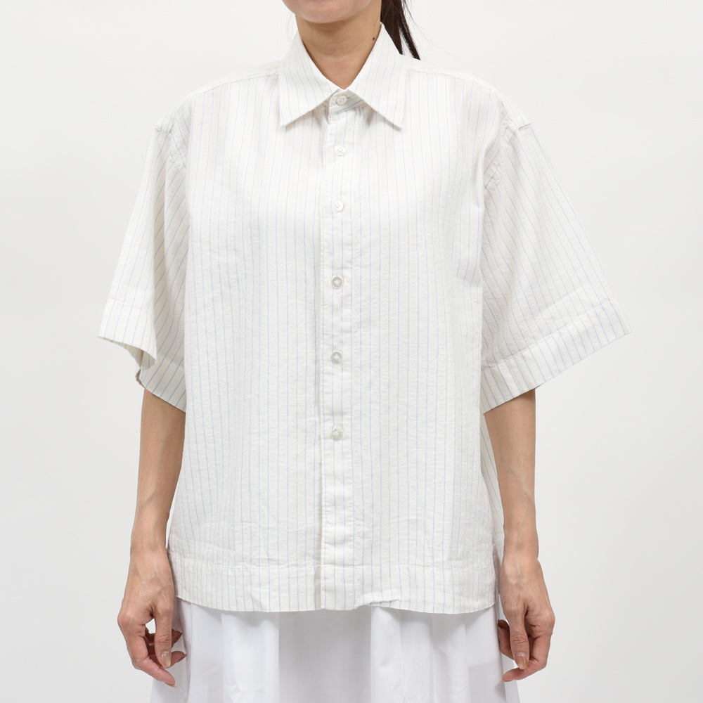 Finamore(フィナモレ) SISSI M0066 コンビストライプショートスリーブシャツ