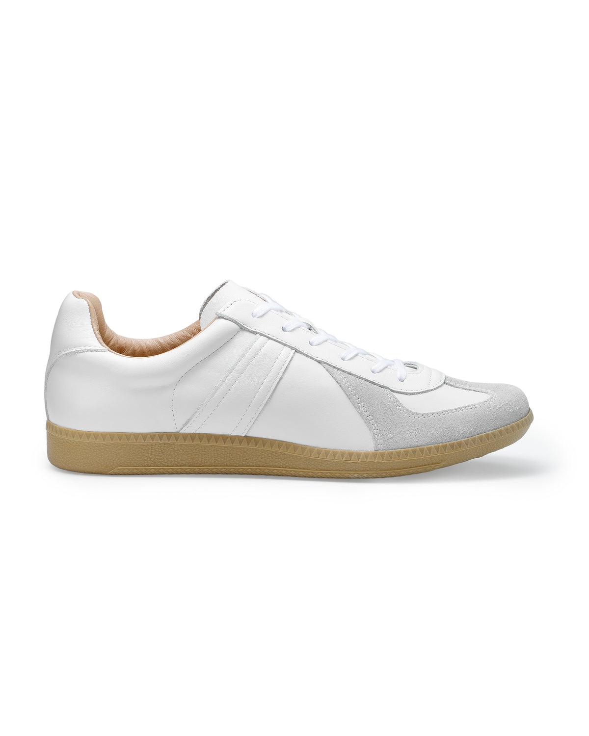 ジャーマントレーナー / GERMAN TRAINER レースアップ レザースニーカー 42700 / ALL LEATHER / ホワイト