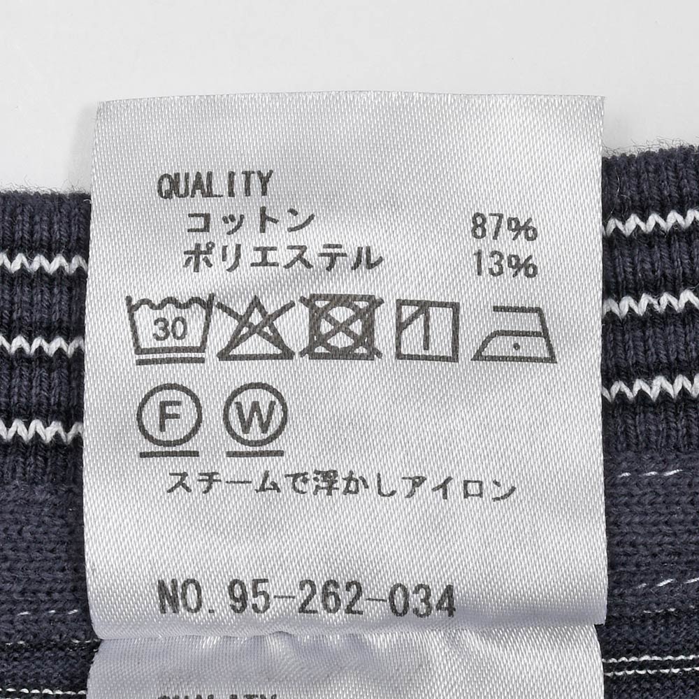 Yonetomi(ヨネトミ) GARMENT DYED BORDER T-SHIRT コットンポリエステル ガーメントダイ ボーダー クルーネックカットソー