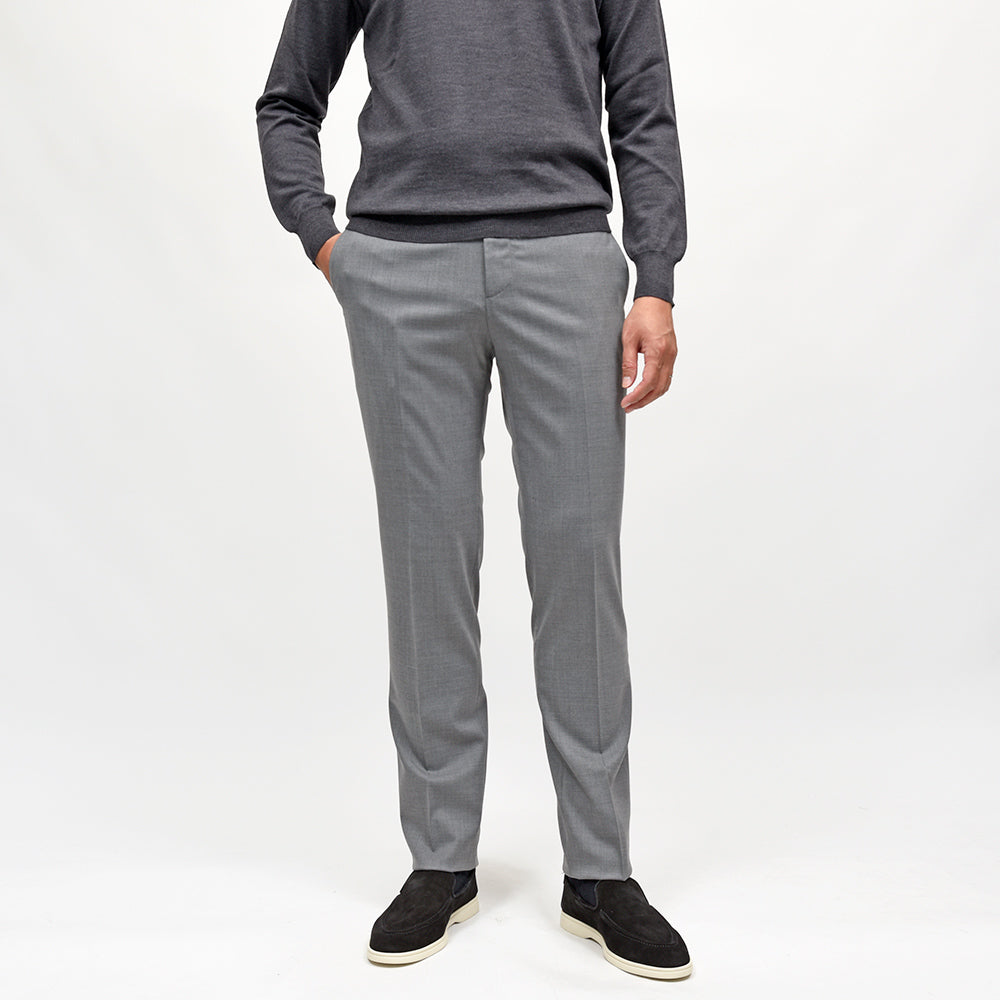 PT TORINO(ピーティートリノ) Travel ウォッシャブルライトテクノウール ストレッチ サージ ノープリーツドレスパンツ SLIM FIT/VD06