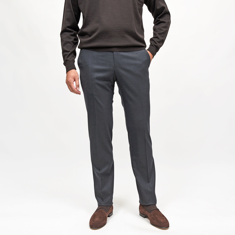 PT TORINO(ピーティートリノ) Travel ウォッシャブルライトテクノウール ストレッチ サージ ノープリーツドレスパンツ SLIM FIT/VD06