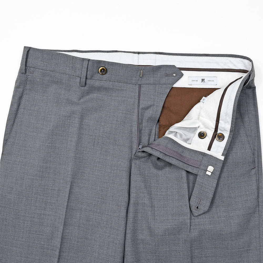 PT TORINO(ピーティートリノ) Travel ウォッシャブルライトテクノウール ストレッチ サージ ノープリーツドレスパンツ SLIM FIT/VD06