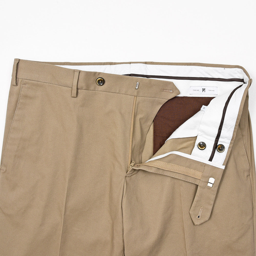 PT TORINO(ピーティートリノ) コットン ストレッチ ギャバジン ノープリーツパンツ SLIM FIT/VD03