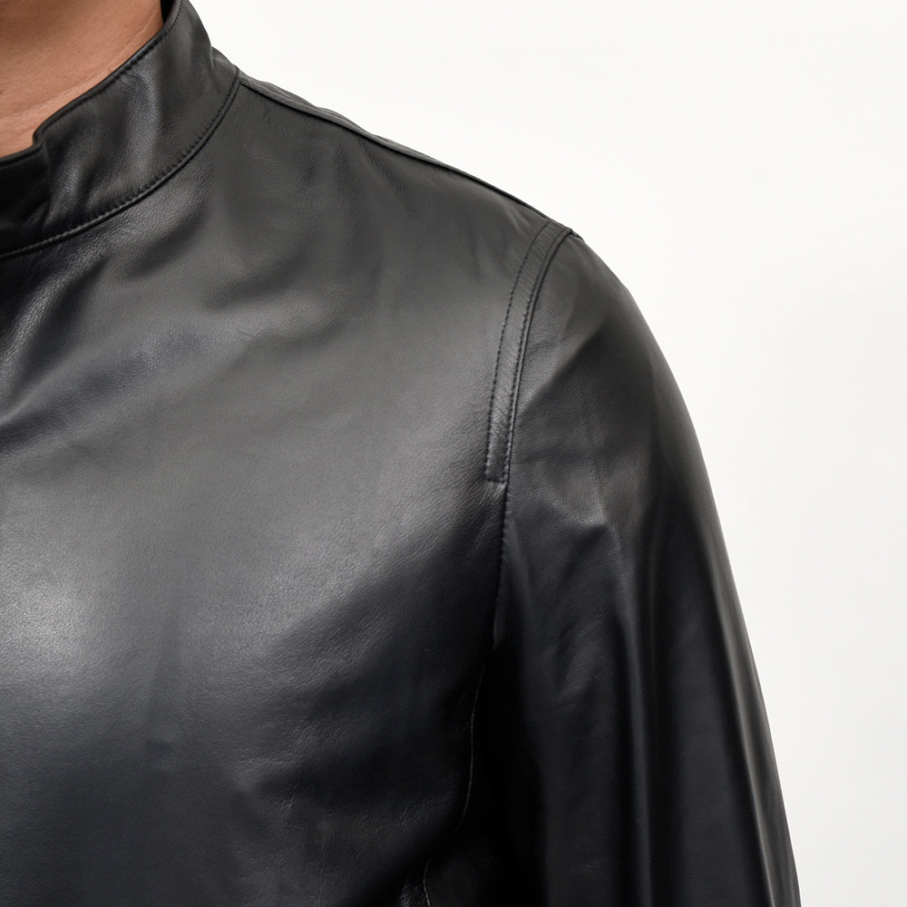 EMMETI(エンメティ) JURI SPレザー ラムナッパレザー ライダースジャケット