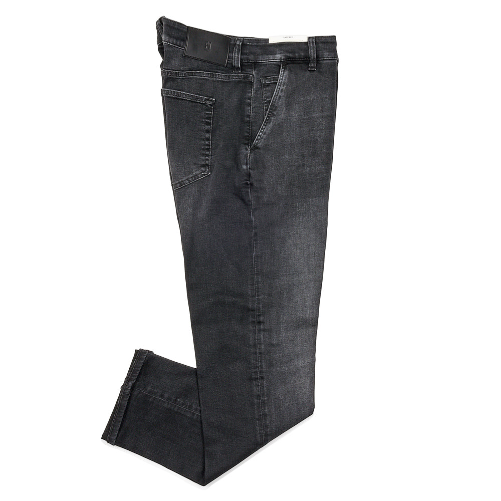PT TORINO DENIM(ピーティートリノデニム) INDIE コットンレーヨンポリエステル ストレッチ ブラックデニムスラックス/OA3130
