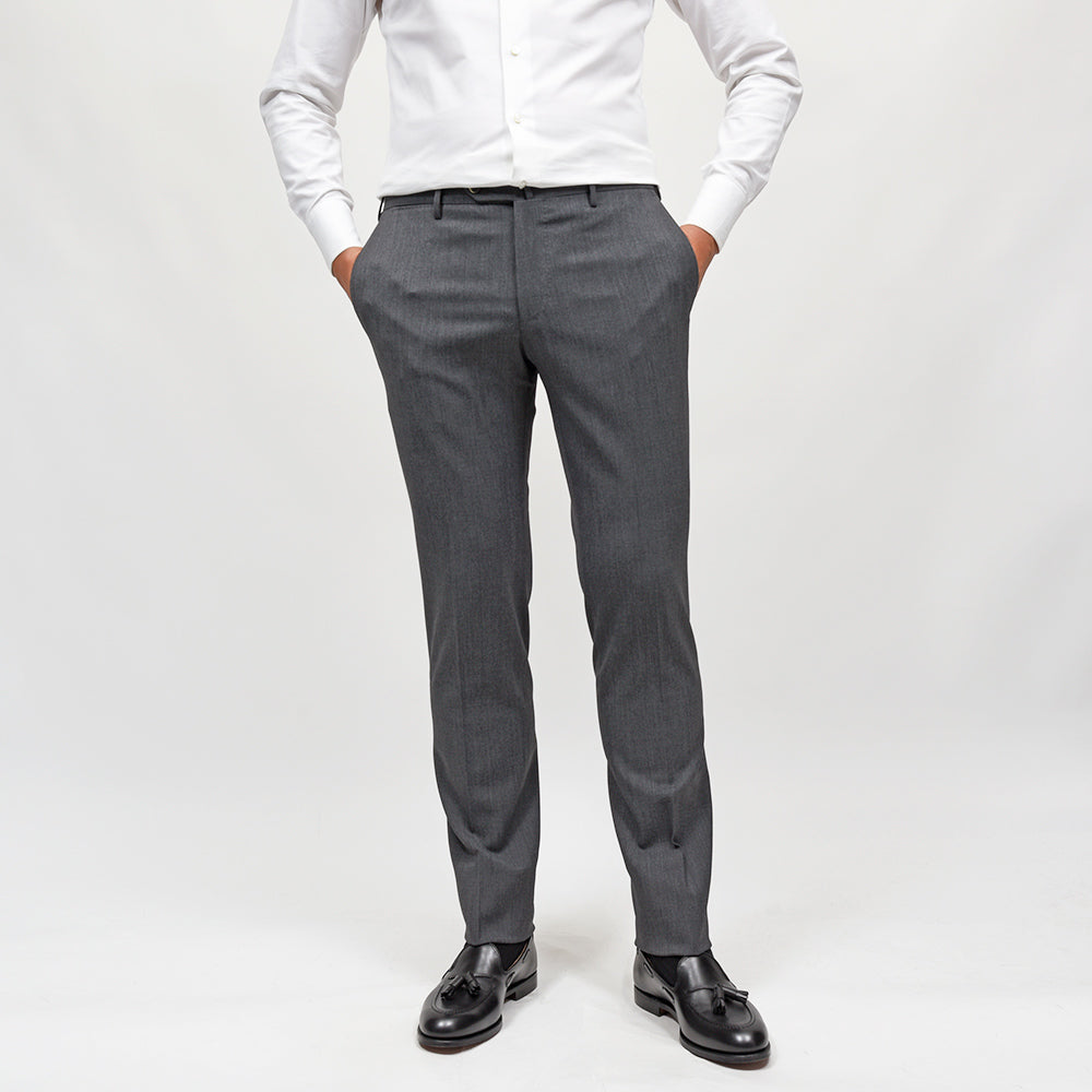 PT TORINO(ピーティー トリノ) Travel ウォッシャブルテクノウール ストレッチ サキソニー ノープリーツ ドレスパンツ SUPERSLIM FIT/PO36