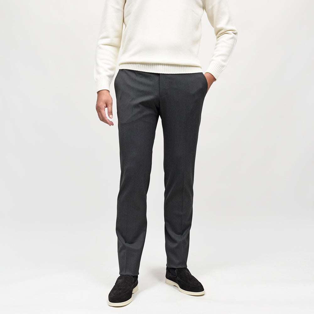 PT TORINO(ピーティー トリノ) Travel ウォッシャブルテクノウール ストレッチ サキソニー ノープリーツ ドレスパンツ SUPERSLIM FIT/PO36
