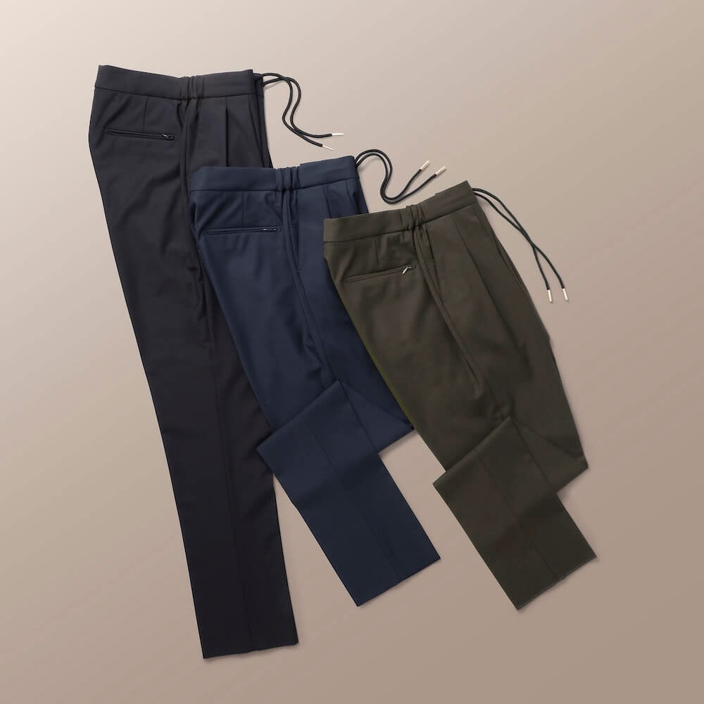 ベルウィッチ / 【BR別注】ZIPポケット付き ストレッチ ウールポリ 2プリーツ リラックスパンツ/NEW SCOTCH RELAX GOLD GT1523X