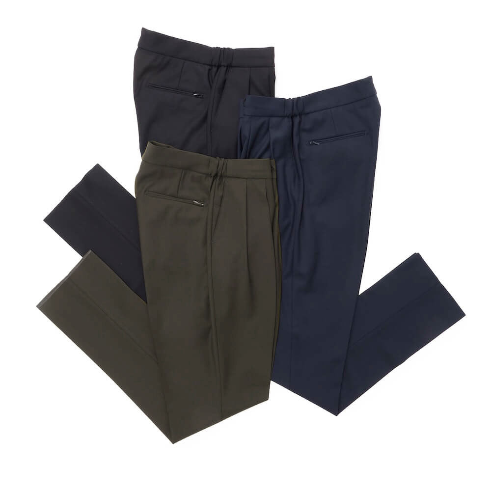 ベルウィッチ / 【BR別注】ZIPポケット付き ストレッチ ウールポリ 2プリーツ リラックスパンツ/NEW SCOTCH RELAX GOLD GT1523X