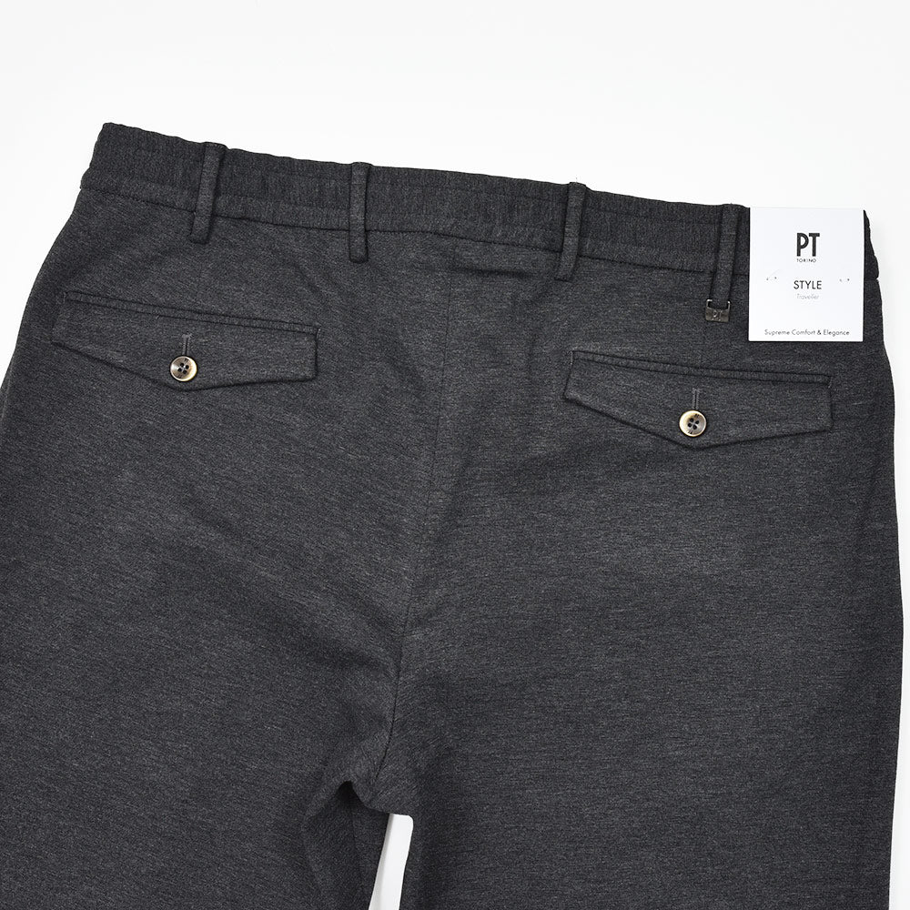 PT TORINO(ピーティー トリノ)<br>NEW BERLIN ストレッチテックジャージー 永久クリース 1プリーツパンツ SOFT FIT/VD01