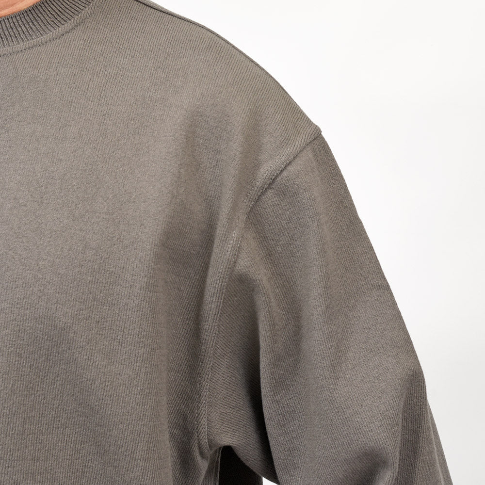 Yonetomi(ヨネトミ) WAVE COTTON KNIT PULLOVER ウェーブコットン クルーネックニット