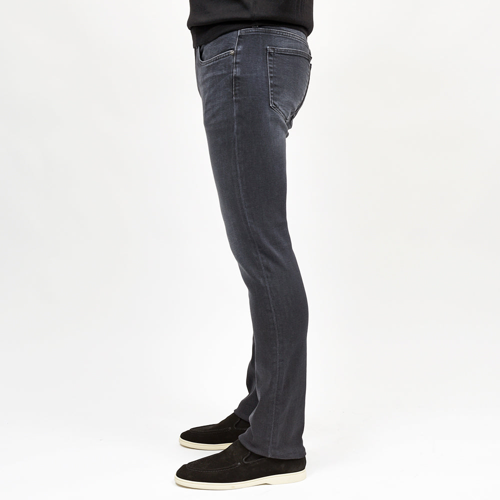 PT TORINO DENIM(ピーティートリノデニム) SAMBA コットンセルロースポリエステル ストレッチ スリムテーパードブラックデニムパンツ/CA4730
