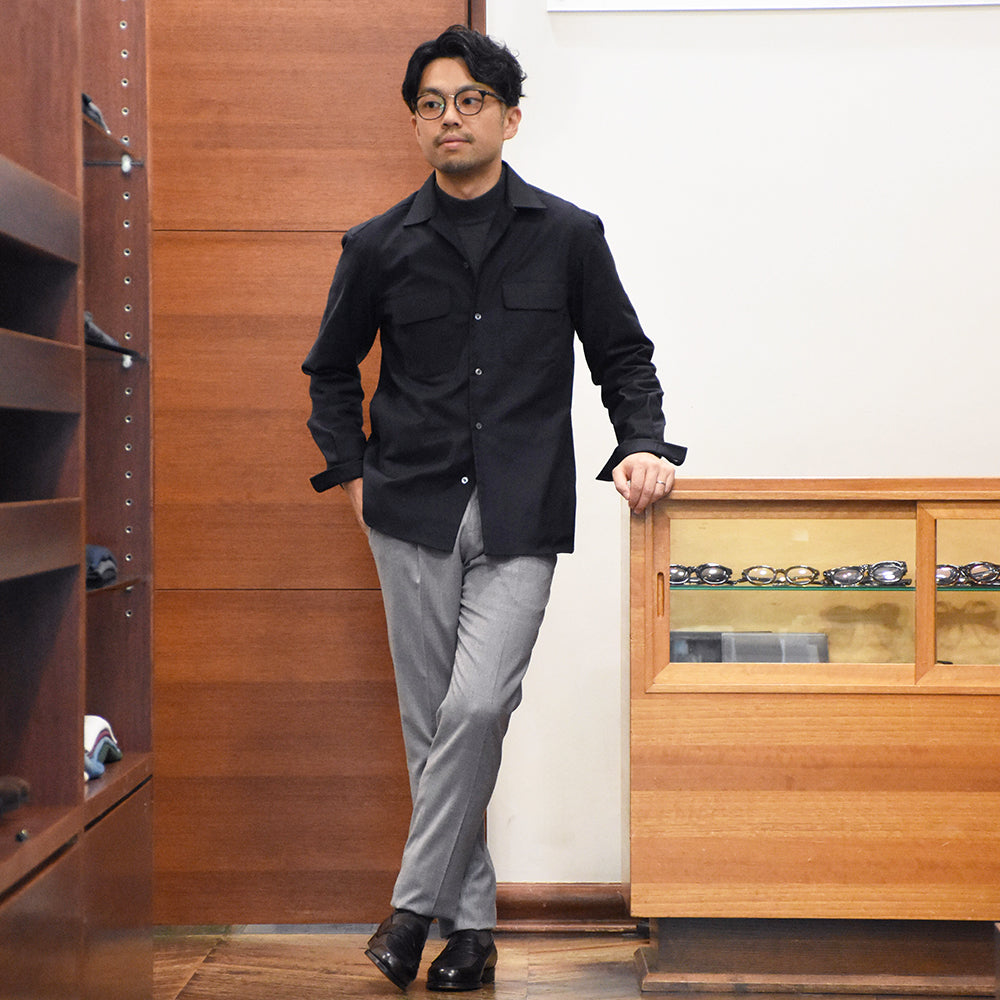 ピーティートリノ / ストレッチ ライトフランネル 1プリーツ パンツ/GENTLEMAN FIT/COGF11ZP0CL1 CM13