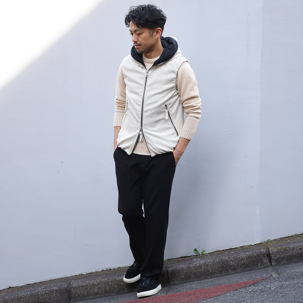 ジャブスアルキヴィオ / 【TOGAGE×DUVETICA】MOCHI JERSEY フーデッド ダウンベスト/ISCHIA 262MC1-10040-00-10640