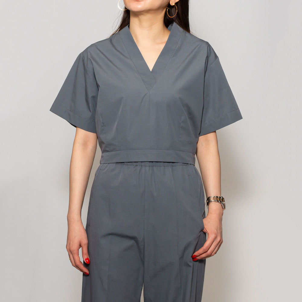 hache(アッシュ)<BR>333-72817 コットン ショートスリーブブラウス