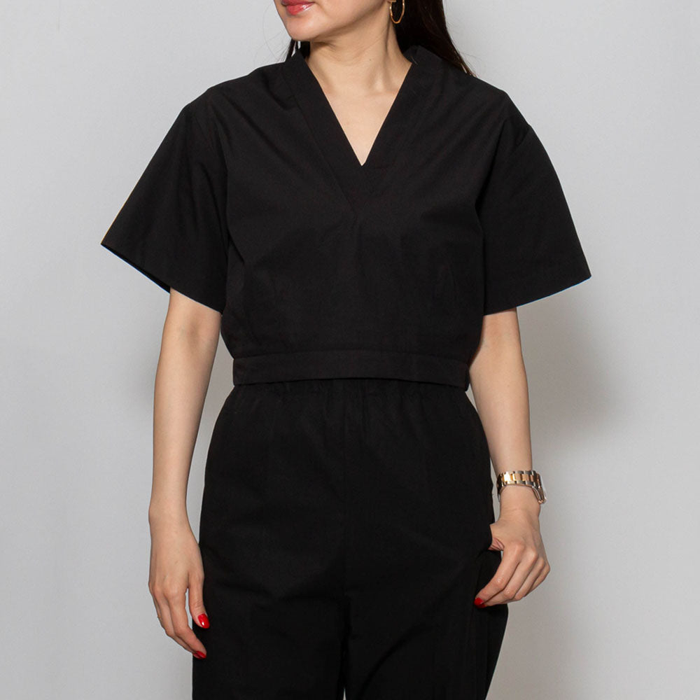 hache(アッシュ)<BR>333-72817 コットン ショートスリーブブラウス