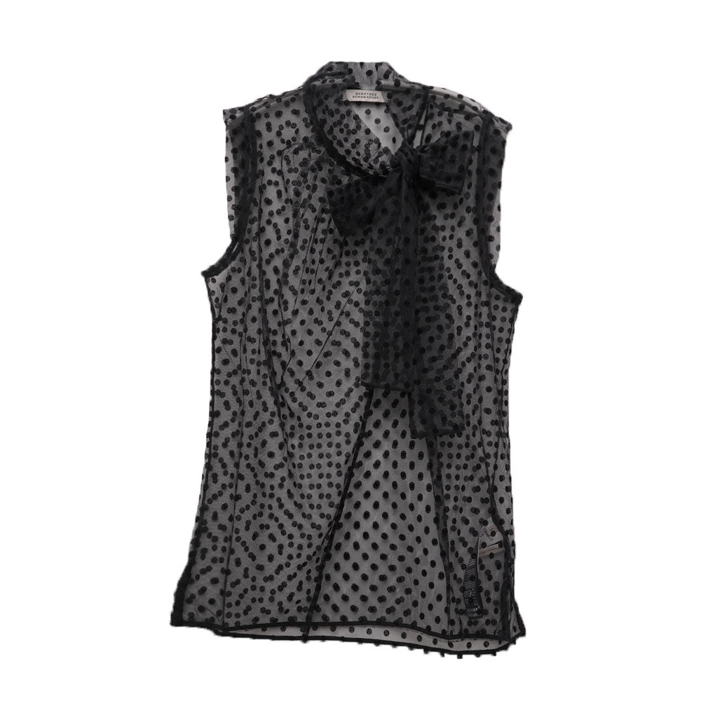 DOROTHEE SCHUMACHER(ドロシーシューマッハ)<BR>G11815-36 ドットレース ノースリーブブラウス