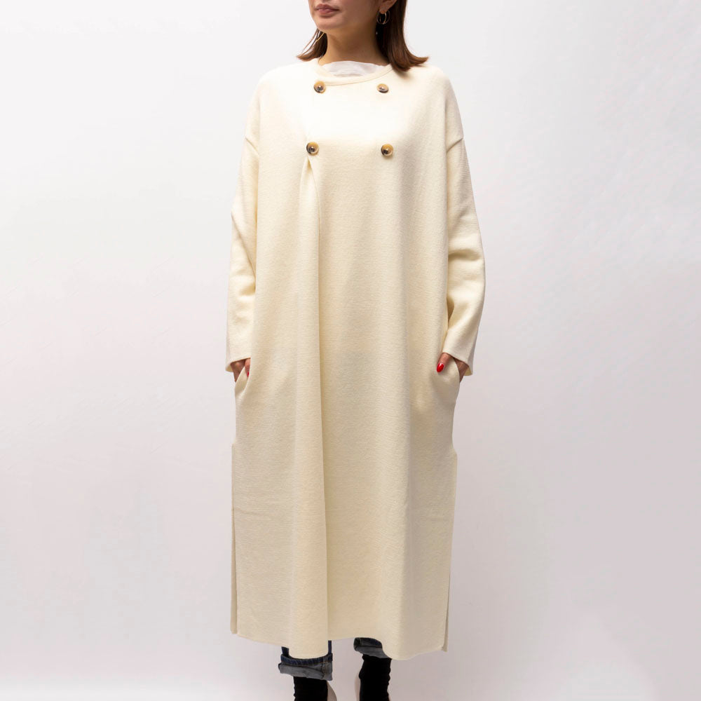 ma'ry'ya(マリア)<BR>YDK041 ロング丈 ボタンニットコート